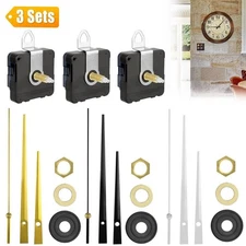 3 PCS DIY Clock Movement Quartz Mechanism Wall Replacement Repair Tool Parts Kit