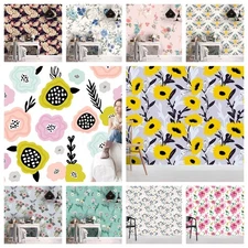 3D Floral Leaves Pattern Self-adhesive Wallpaper Removable Wallpaper Wall Mural