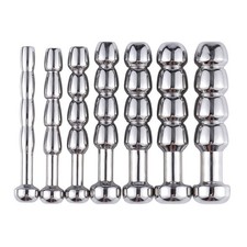Sounding Metal Urethral Stretching Penis Stainless Steel Dilator Hollow Plug Men