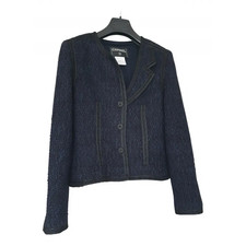 CHANEL 02C TWEED CC LOGO BUTTONS JACKET BLAZER FR42 US10