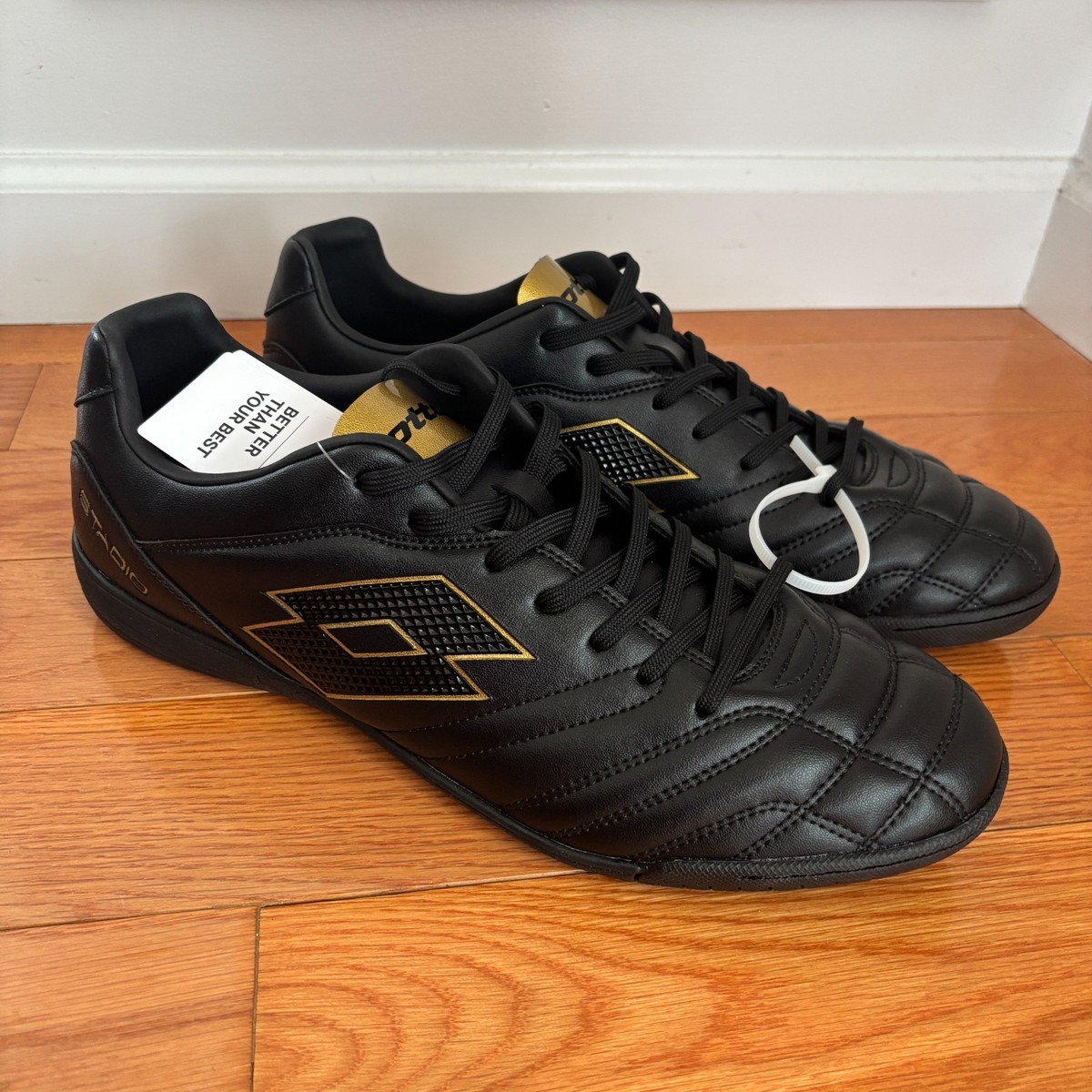 Lotto Stadio 705 ID/Indoor Futsal Soccer Shoes Mens 11.5 Black