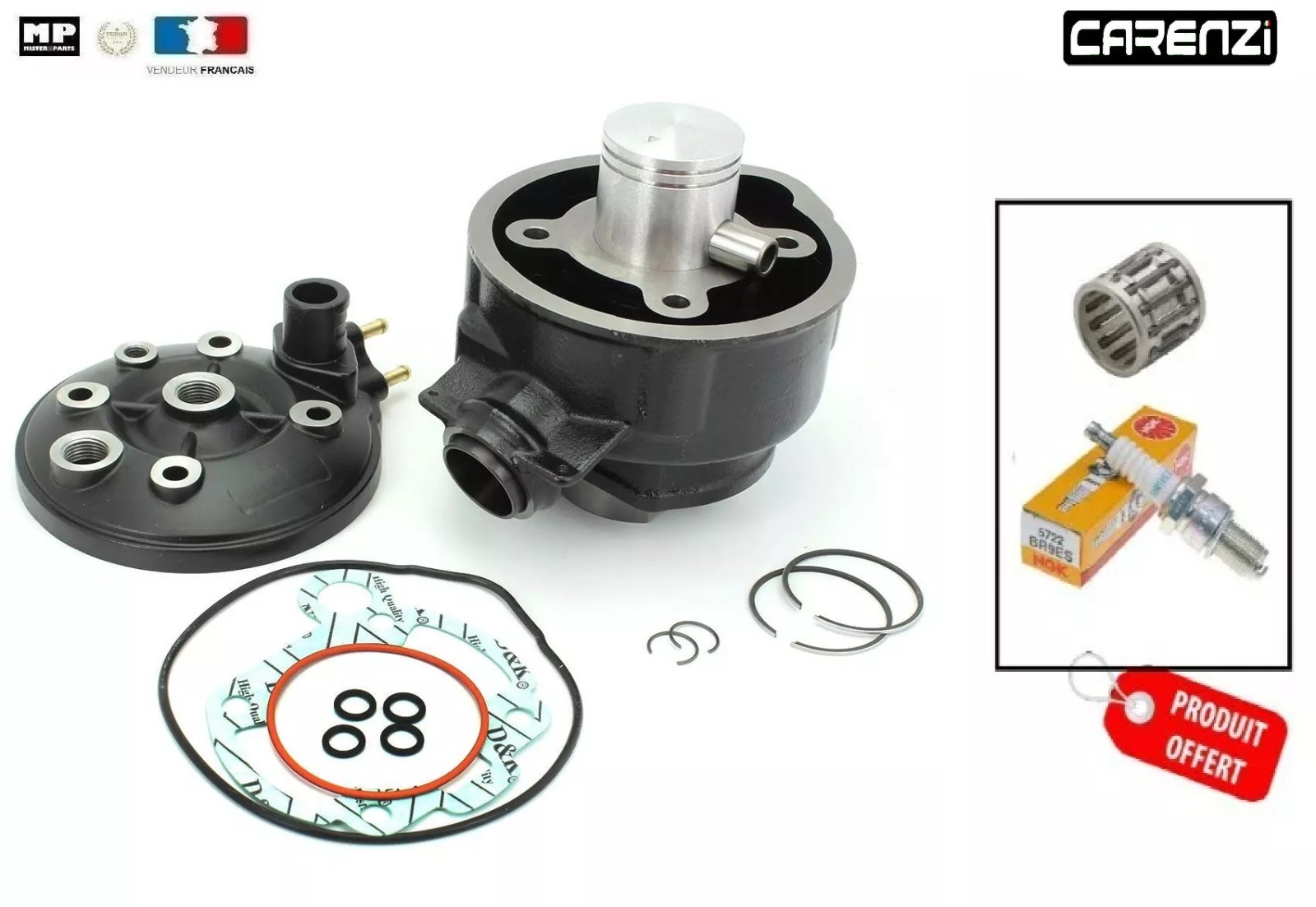 Kit cylindre Carenzi Racing AM6 haute compression Aprilia MX 50 SM