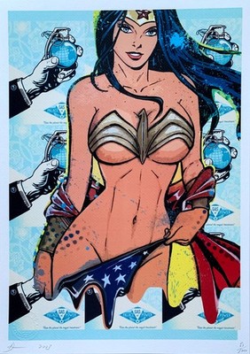 Death NYC ''Wonder Woman'' original signed limited edition print with COA