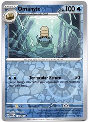 Omanyte 138/165 Reverse Holo Scarlet & Violet 151