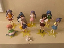 LUCKY STAR MEISTER MINI TRADING FIGURE LOT OF 8 BANDAI 2008
