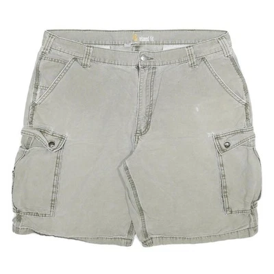 CARHARTT Hommes Short Beige Coton Mélange Cargo Coupe Décontracté 3XL W40 Poches - Photo 1/4