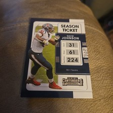 2021 Panini Contenders Football #40 David Johnson Texans Season Ticket