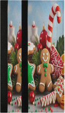 Christmas Gingerbread Cookies Refrigerator Door Handle Cover Fir Branches Winter