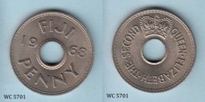 Fiji 1 Penny 1968 (Elizabeth II) Coin AU