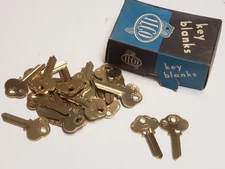 Vtg 1960s Lot of 20 ILCO Uncut Key Blanks - 1007LC for Sargent - NOS - NEW