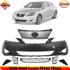 Front Bumper Cover & Grille Assembly Kit For 2006-2008 Lexus IS250 IS350