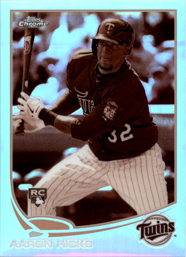 2013 Topps Chrome Sepia Refractors #179 Aaron Hicks /75 - BB