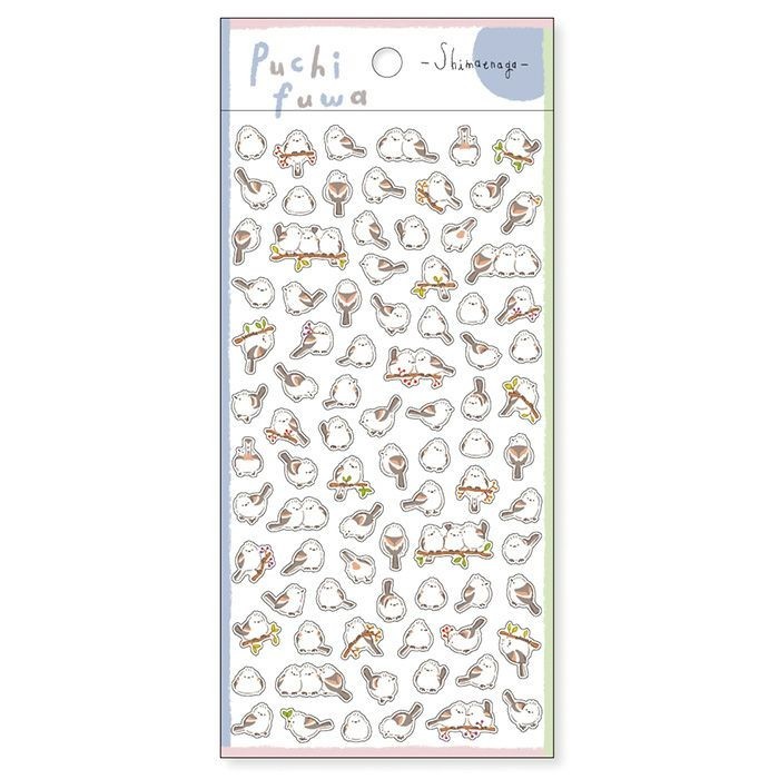 Kawaii Long-tailed Tit Sticker Sheet - MIND WAVE for Journaling, Scrapbooking