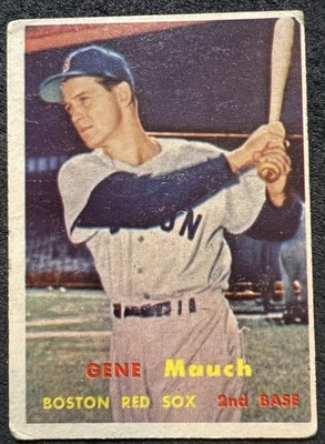 1957 TOPPS 4TH SERIES GENE MAUCH (BOSTON RED SOX) #342 VG OC