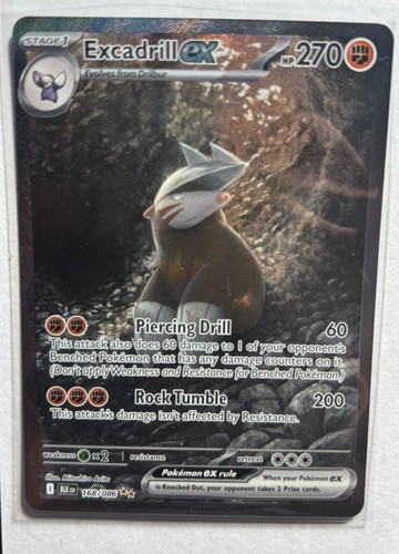 Excadrill ex 168/086 Black Bolt Pokémon TCG Ultra Rare Holo NM