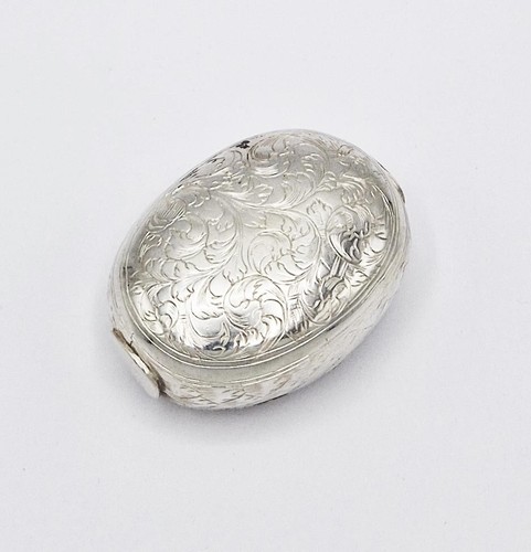 SCATOLA DA FIUTO SPREMUTA ARGENTO STERLING XVII SECOLO CHARLES II / WILLIAM & MARY C1680 - Foto 9 di 13
