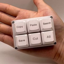 6Keys Copy Paste Search Save Cut Keyboard One Handed OSU Keypad Programmable
