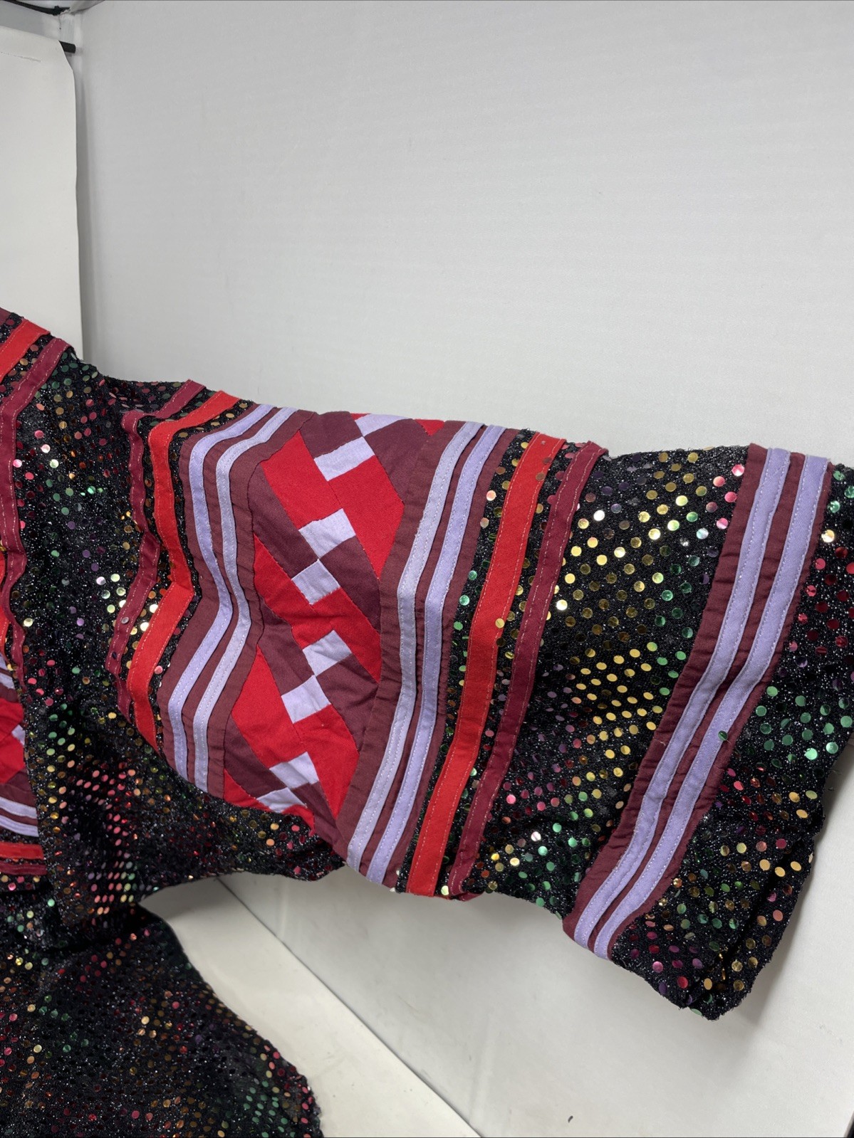 Handmade Iridescent Sequined Patchwork Pullover T… - image 6