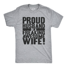 Camiseta Para Hombres Orgullosa Marido de una Esposa Impresionante Divertida Casada