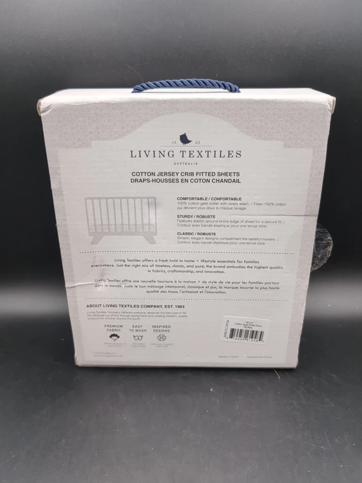 Sábana bajera ajustada Living Textiles Australia algodón jersey rosa floral estándar Foto 4 de 4