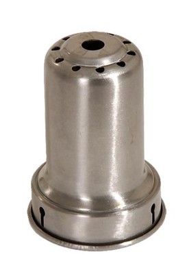 B&P Lamp Spun Brass Bead-Chain Shade Holder, Nickel Finish