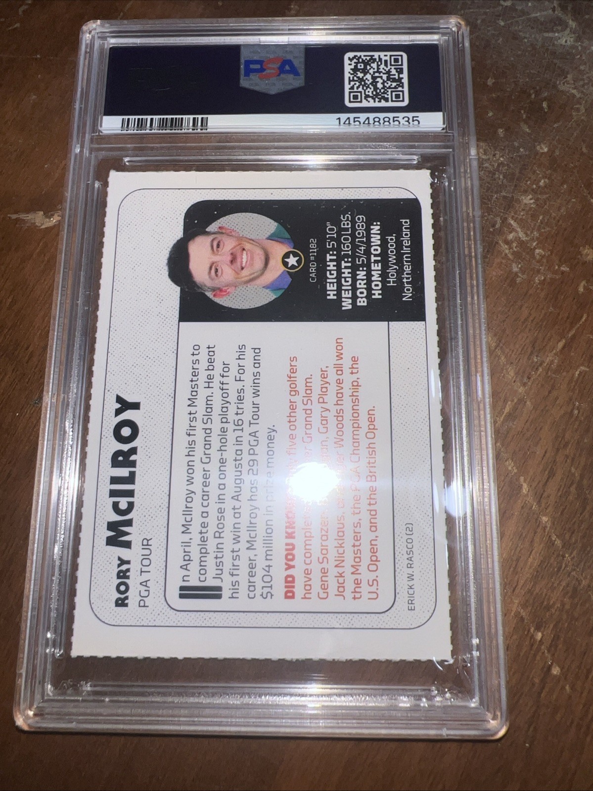 2025 Si For Kids 1182 Rory Mcilroy Psa 8 PGA Tour Masters Rc Ireland  view 4