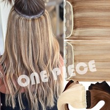One Piece Clip in Hair Extensions Russian Remy Human Hair THICK 3/4 FULL HEAD