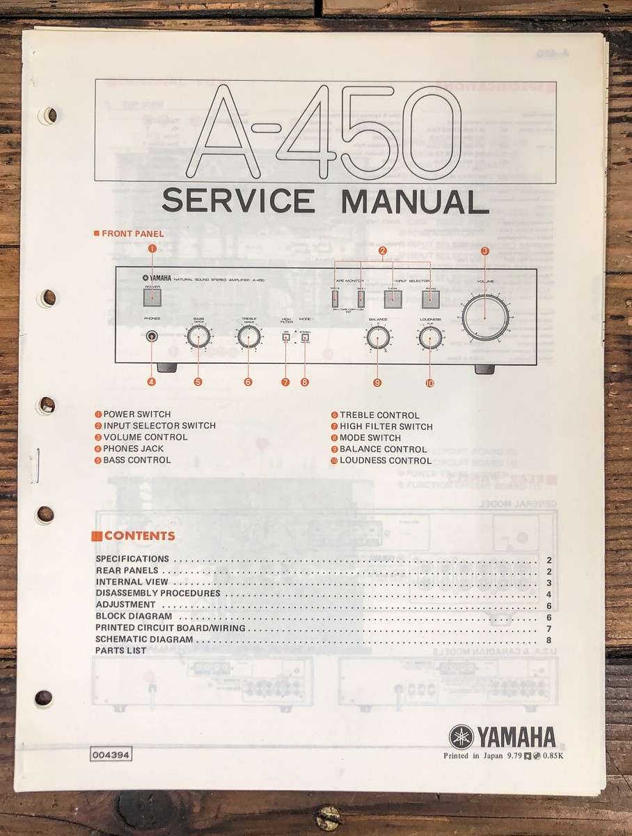Yamaha A-450 vintage audio equipment - eBay listing photo 2