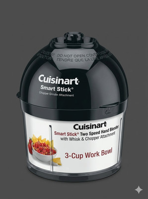 NEW Cuisinart Smart Stick Chopper Grinder Attachment  3-Cup Work Bowl