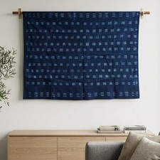MALI DOGON ORIGINAL INDIGO TUCH PAGNE BAUMWOLLE HANDGEWEBT NATURFARBEN  AFRIKA