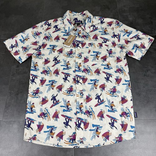 Patagonia Kurzarm Button Down Herren Gr. S All Over Print leicht - Bild 1 von 8