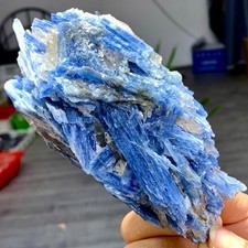 503G Rare!! Natural beautiful Blue KYANITE with Quartz Crystal Specimen Rough