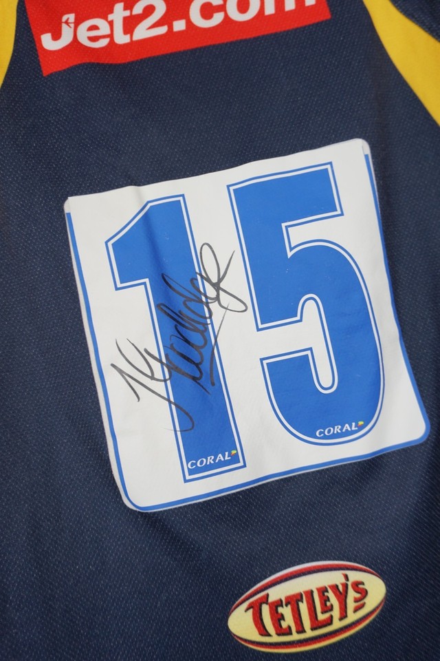 SIGNED Jon Goodridge #15 Leeds Carnegie 2008 ISC O2 Rugby Jersey Size S ...