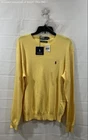 Polo Ralph Lauren Men's Yellow Pima Cotton Crewneck Sweater NWT Sz L
