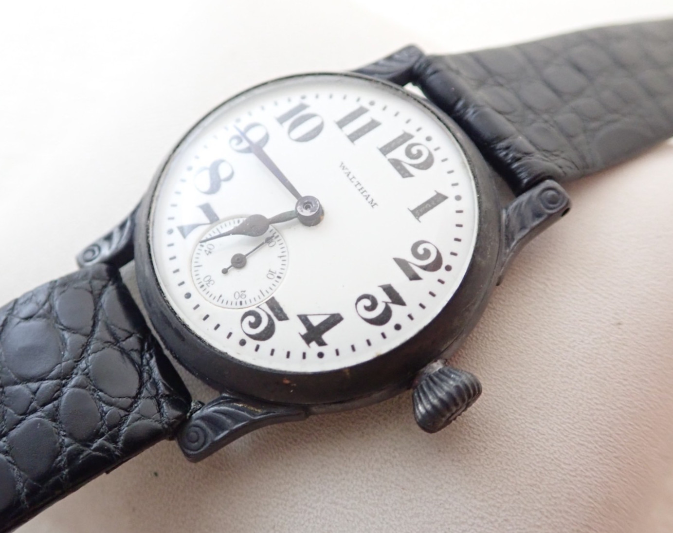 SILVER WALTHAM STERLING RIVERSIDE WRISTWATCH WATCH ANTIQUE MENS 17j - vintagewatches.pk