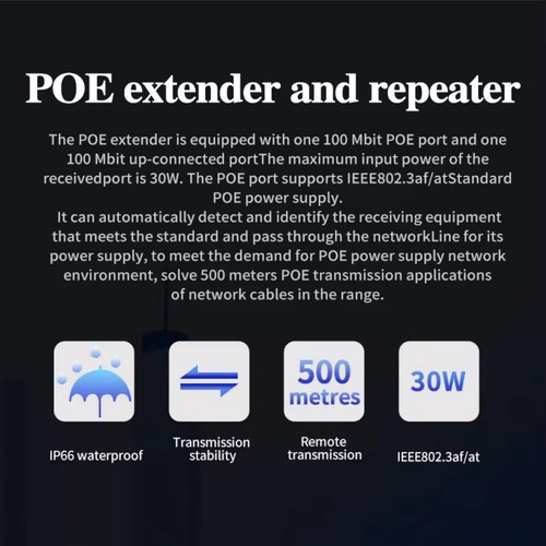 Ip66 Waterproof POE Repeater 100mbps IEEE802.3af/at Widely Applicable Scenarios - Picture 2 of 14