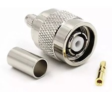 RP-TNC Male Crimp RG58 RG142 RG400 RFC195 1PC Cable RF Connector Fast USA Ship