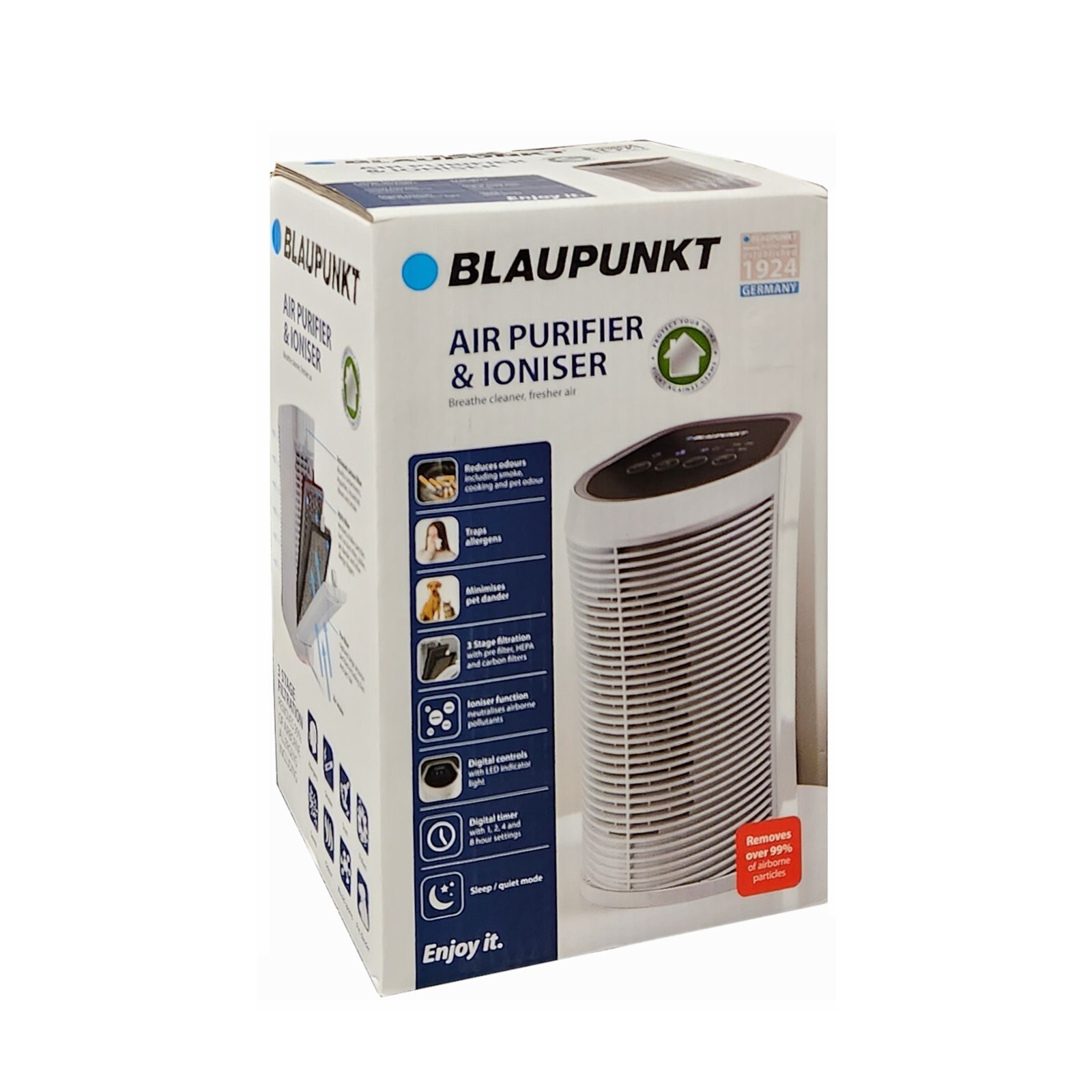 Blaupunkt Digital Air Purifier & Ioniser With 3 Stage Filtration System
