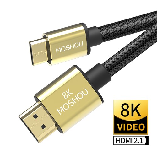 Moshou 8K Mini HDMI to HDMI Cable 1080p 3D High Speed Adapter for camera monitor - Picture 5 of 5