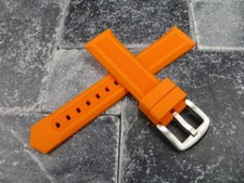 New 20mm Soft Rubber Strap Diver Watch Band ORANGE TAG HEUER Formula F1 20 T