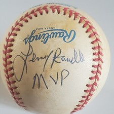 Roy White & Lenny Randle Autographed Baseball A.L. Bobby Brown Pres.
