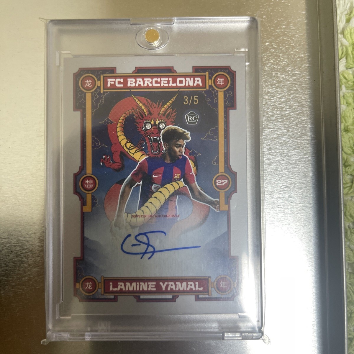 2023/24 Topps Year Of The Dragon Barcelona Auto Lamine Yamal