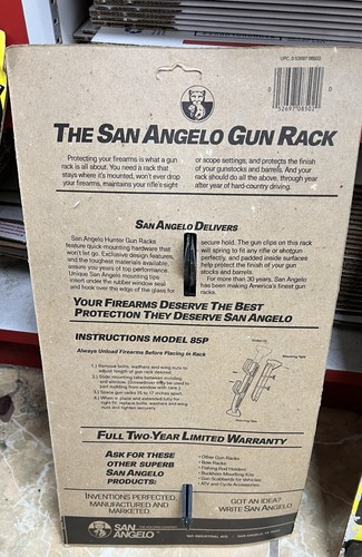 San Angelo Quick mount truck window gun rack Red 2 gun 85P | eBay