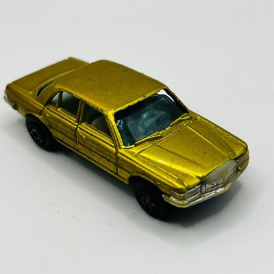 Vintage 70s80s Diecast Yatming #1061 1/64 Mercedes Benz 450SEL Gold Hong Kong