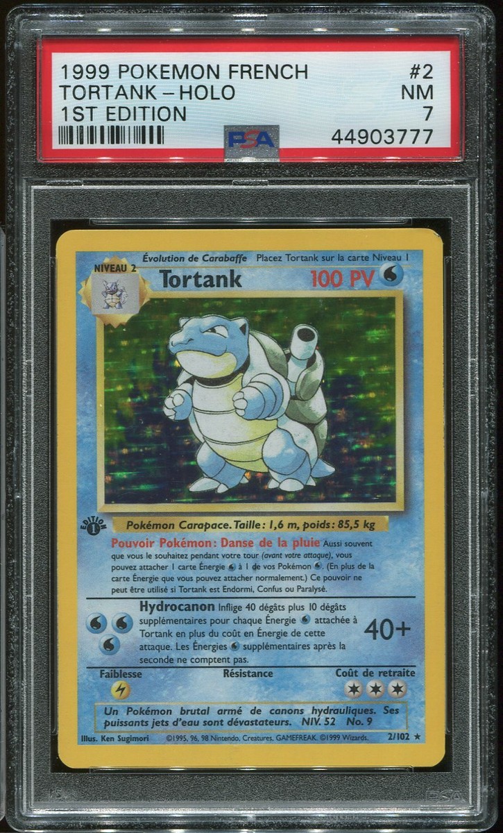 Tortank / Blastoise #2 Holo PSA 7 French 1st Edition 1999 Pokemon