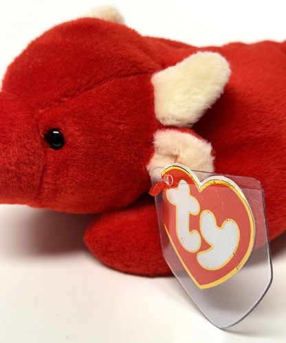 Ty Beanie Babies Tabasco The Red Bull 3rd/2nd Generation Tags Fluffy - Picture 11 of 12
