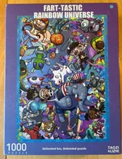 TAOZI&LIZHI Fart-Tastic Rainbow Universe 1000p Wood Puzzle COMPLETE!!!