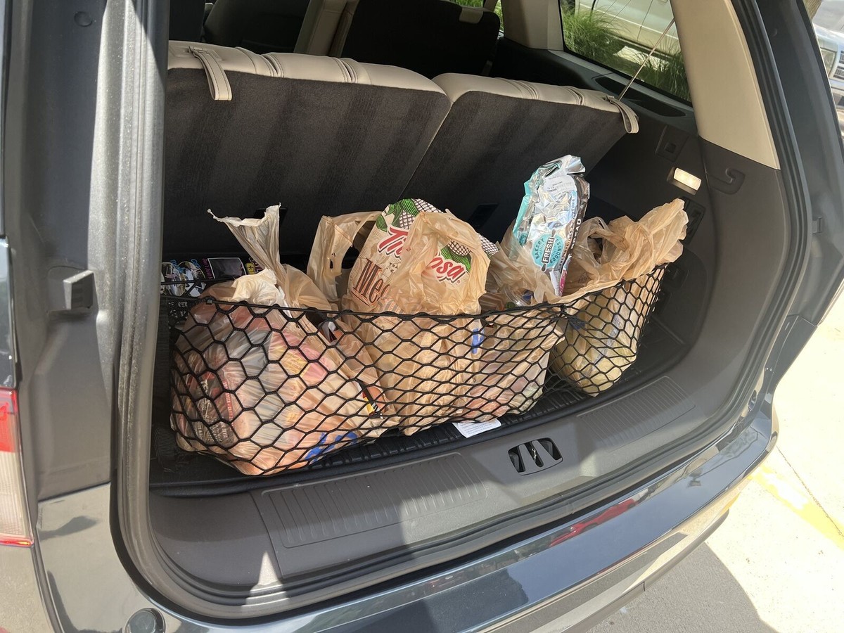 Rear Trunk Envelope Style Mesh Organizer Cargo Net for LINCOLN