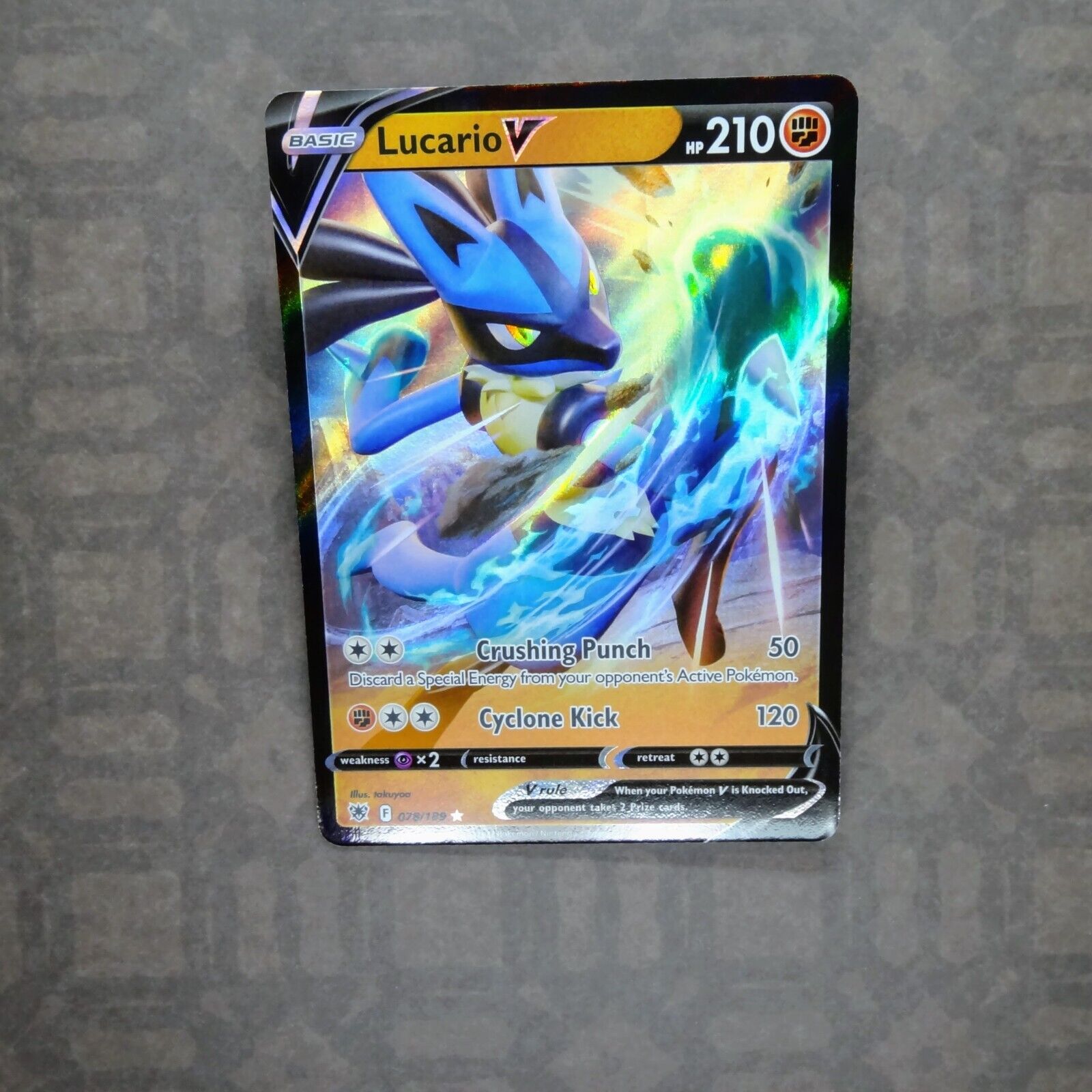 Pokemon card Lucario V Ultra Rare 78/189 Astral Radiance (Portuguese)