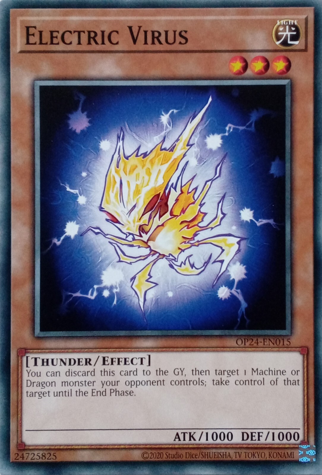OP24-EN015 ELECTRIC VIRUS COMMON 1ST EDITION YuGiOh CARD